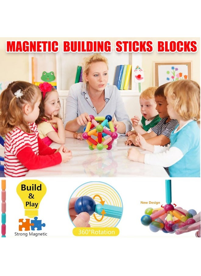 FunBlast FunBlast Magnetic Sticks Building Blocks for Kids - 25 Pcs Puzzle Games for Kids, DIY STEM Toys for Kids, Building & Construction Toys, Brain Game Toys for 3+ Year Old Kids Boys, Girls (25 Pcs)  - Image 4