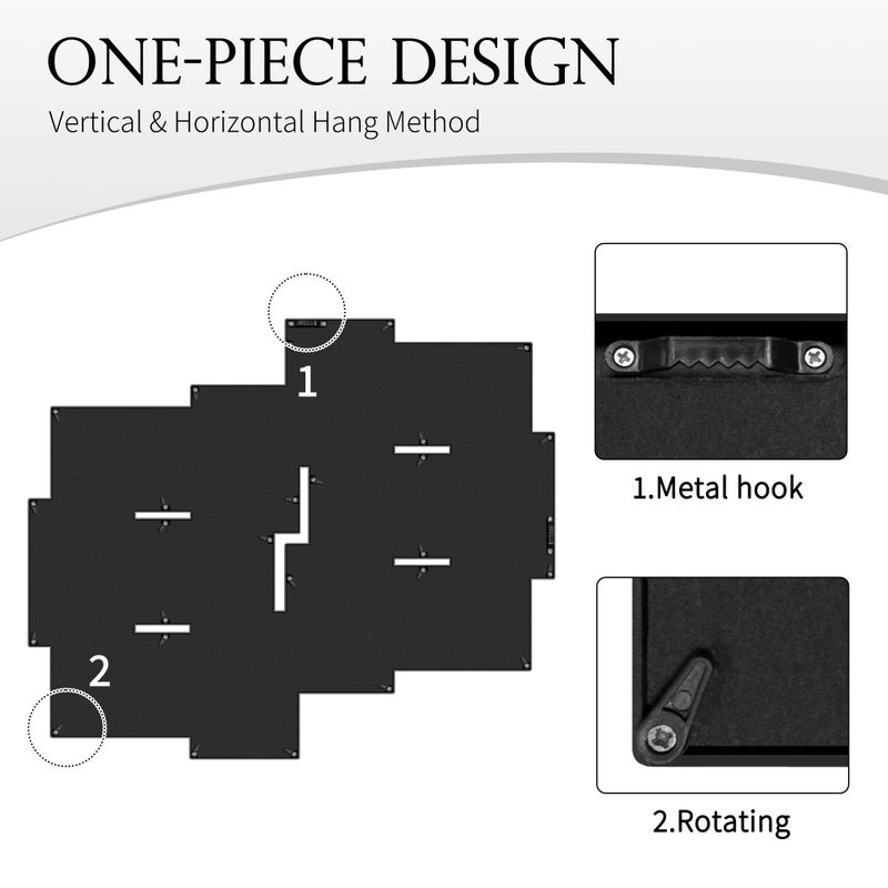 J.M.Deco Picture Frames Collage 12-Opening Reunion Friends Family Memory Photo Frames for Wall Decor Photo Frame Selfie Gallery Puzzle Collage Wall Hanging for 4x6 Photo, Brown - Image 4