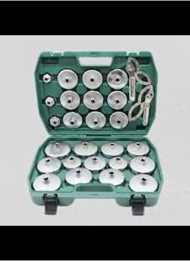 ABBASALI 27pcs Stainless Steel Cup Type Removal Cap Oil Filter Wrench Garage Socket For Auto Repair  - Image 1