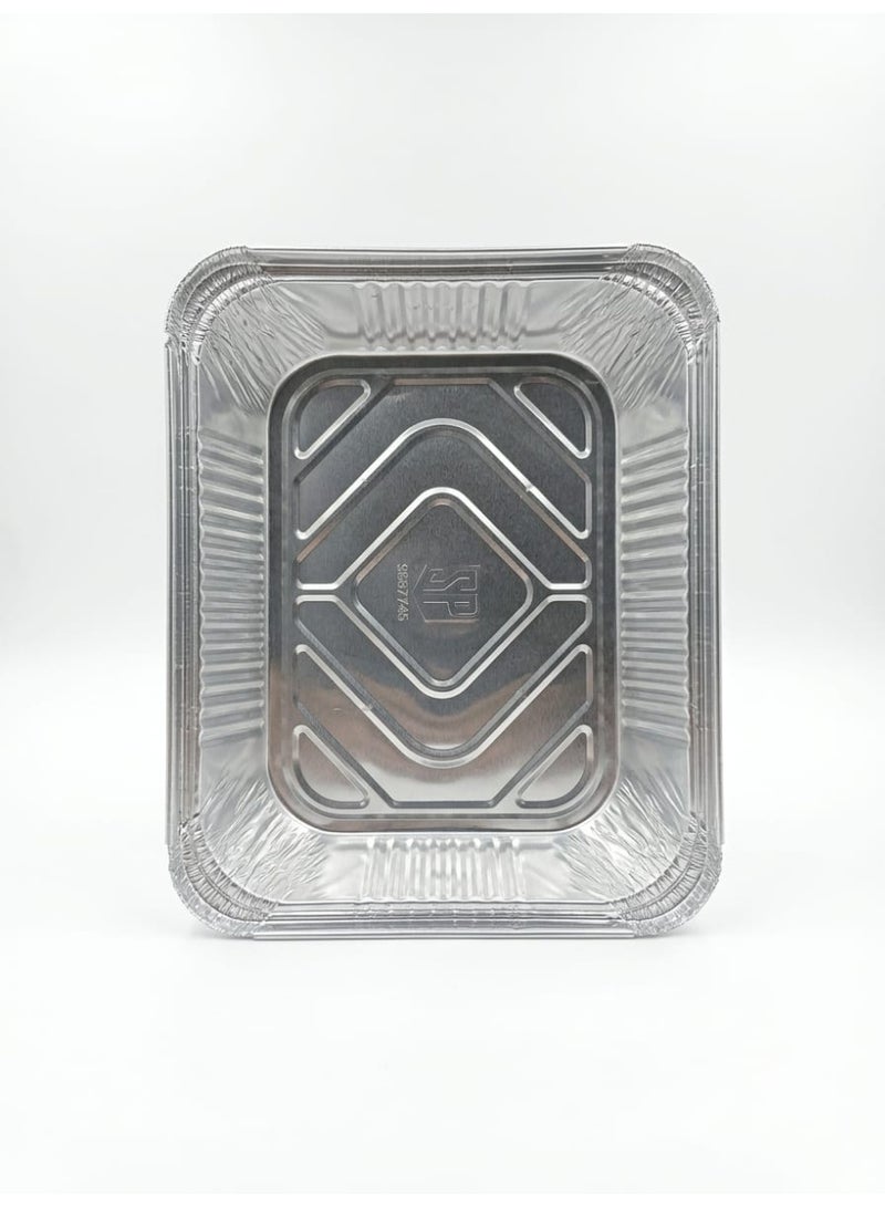 Disposable Aluminum Foil Food Containers - Set of 10 - 30x27x7 cm - Image 3