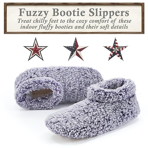 Cozylook Fuzzy Slippers for Women Indoor Soft Sole Slipper Socks with Non Slip Grippers Warm Fluffy Size 9-10 - Image 4
