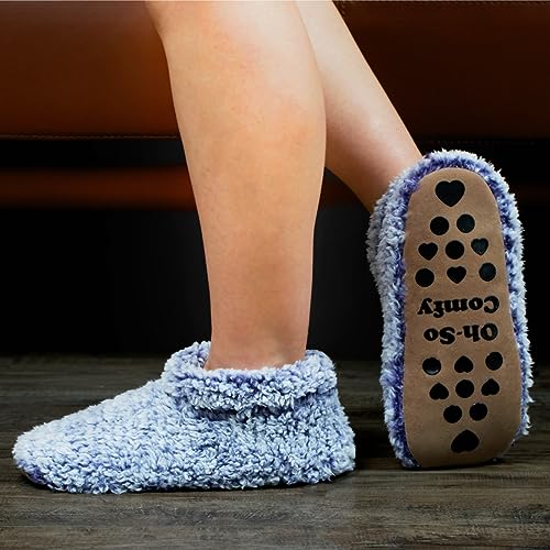 Cozylook Fuzzy Slippers for Women Indoor Soft Sole Slipper Socks with Non Slip Grippers Warm Fluffy Size 9-10 - Image 3