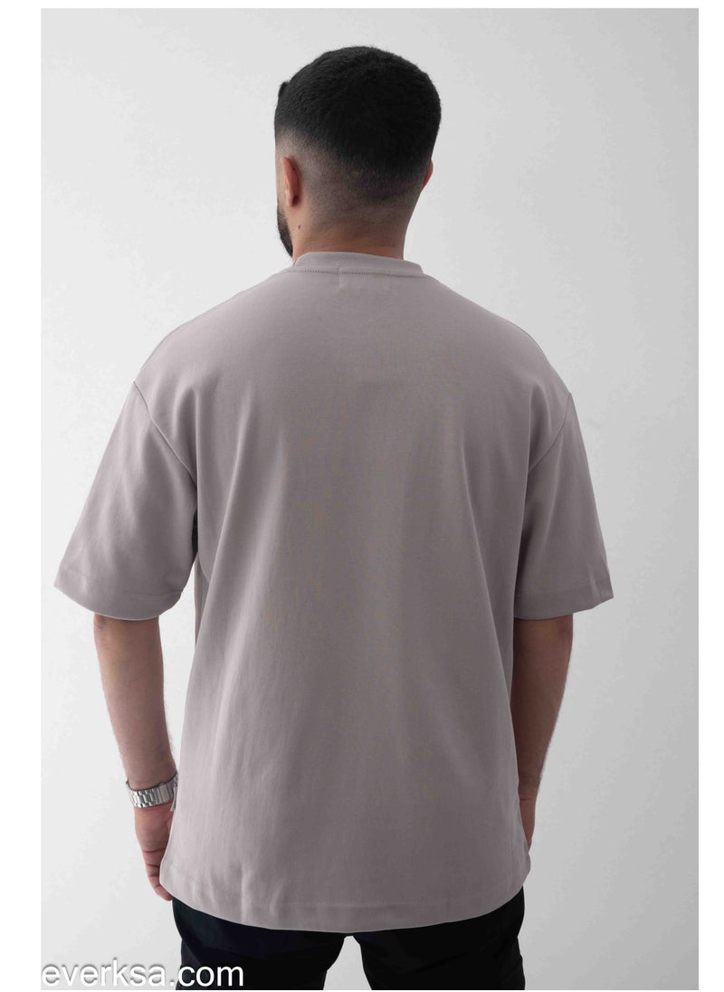 Everest Men's Oversized T-Shirt in Grey  - Image 2