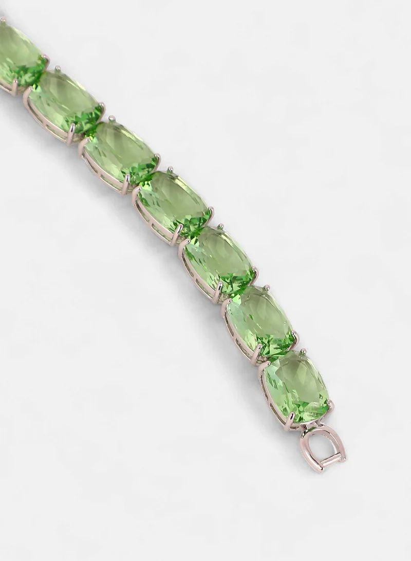 Sohi  Women's The Crystal-Oval Tennis Wraparound Bracelet for Women | Best Price UAE