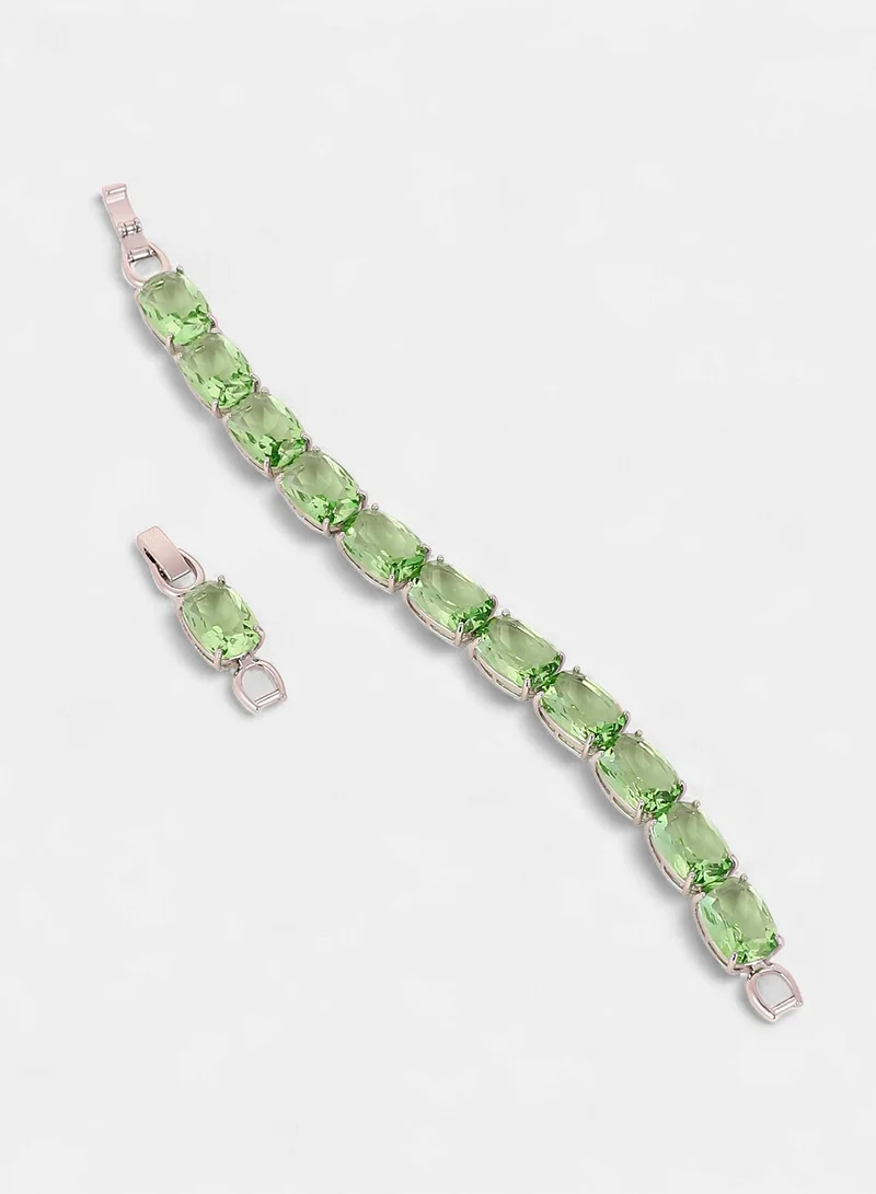 Sohi  Women's The Crystal-Oval Tennis Wraparound Bracelet for Women | Best Price UAE
