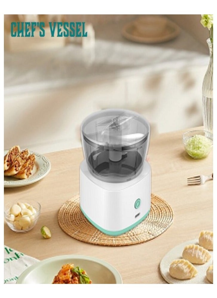 Generic - CHEF’S VESSEL Vegetable, Meat & Spice Chopper | Electronic Food Processor | Stand Food Mixer, Cream Mixer, Baby Supplemental Food Machine | Devices for all Kitchen Chopping Items, 300ml Capacity, 45W - (1Pcs). - Image 1