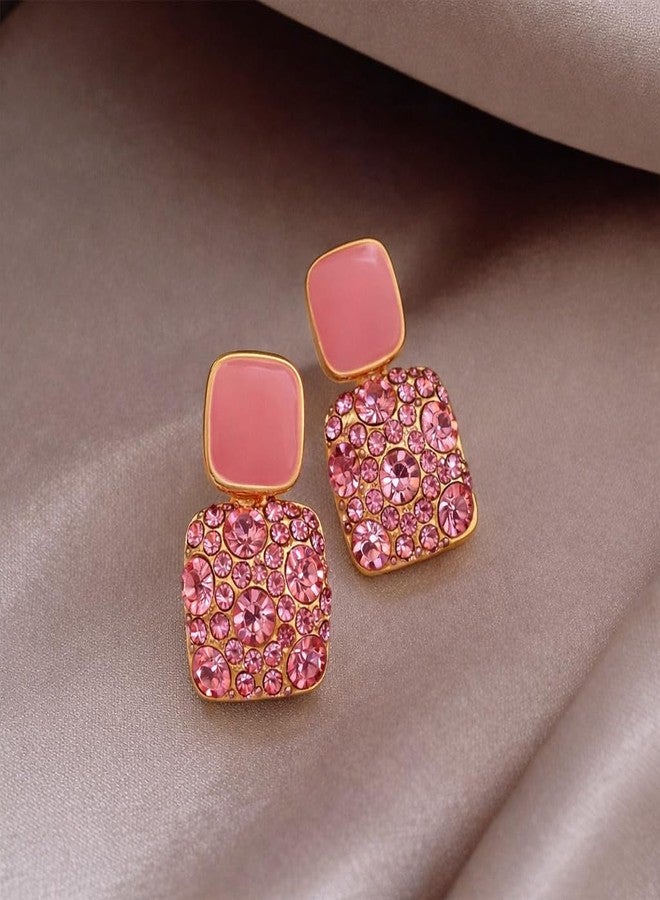 AMAAL Cherry Drop Long Korean Earrings set for Women Girls Ladies | Western Crystal Earing Beads Pearl Dangle | Stylish Ear Rings Jewellery for woman | Valentine Gift for Girlfriend couple -357 - Image 3