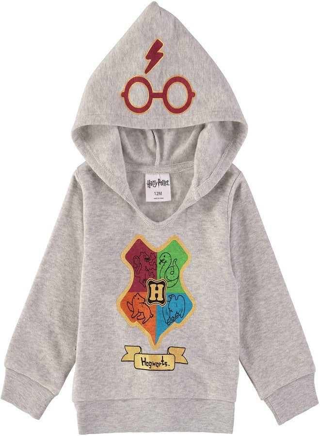 Harry Potter Boys' 2 Piece Hoodie Fleece Sweatshirt and Jogger Pants Set (Grey/Red/Green, 6-9 Months) - Image 3