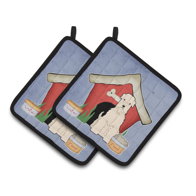Caroline's Treasures ""Caroline's Treasures Dog House Collection Soft Coated Wheaten Terrier Pair of Pot Holders BB2815PTHD  7.5HX7.5W  Multicolor""