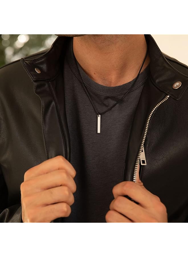 ام في ام تي قلادة سيراميك من الفولاذ المقاوم للصدأ للرجال، سوداء، مقاس واحد 28200206 - Image 4