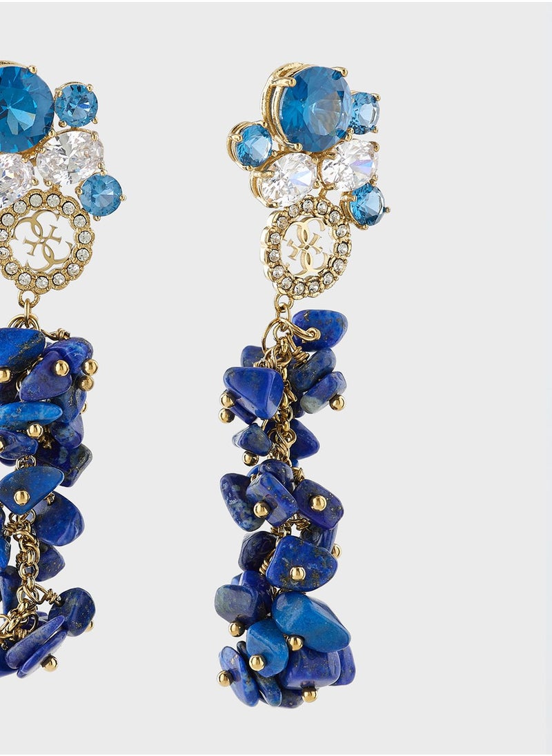 GUESS - Lapis Drop Earrings - Image 1
