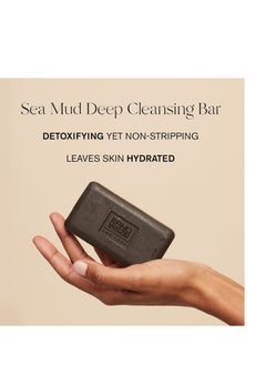 ERNO LASZLO Erno Laszlo Sea Mud Deep Cleansing Bar for Skincare, Charcoal Cleansing Face Bar Purifies, Unclogs Pores, Absorbs Excess Oil, 3.4 Oz, Black  - Image 4