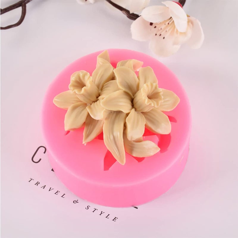 ESEDAGE 3 Pack Silicone Mold - 3D Flower Shapes: Rose, Peony & Round for Resin Candle & Soap Making - Image 5