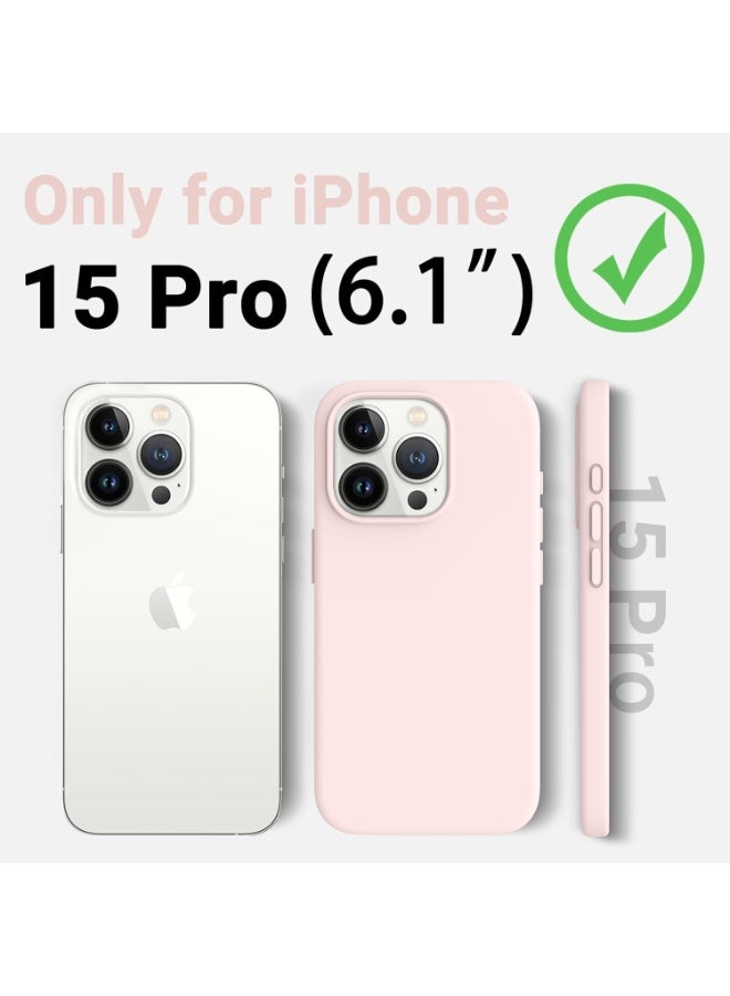 iPhone 15 Pro Case Cover Liquid Silicone Silky-Soft Touch Full-Body Protective Case with Microfiber Lining Cover For iPhone 15 Pro 6.1-inch - Image 2