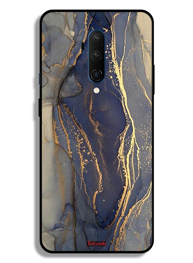 Tolwak OnePlus 7T Pro 4G Protective Case Cover Gliter Marble Pattern - Image 2
