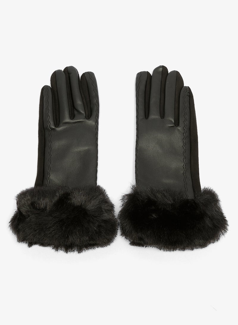 ELLA PU Leather Gloves - Image 1