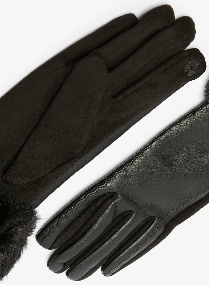 ELLA PU Leather Gloves - Image 3