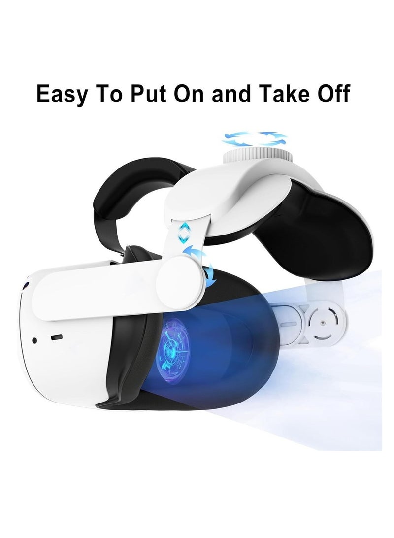 Compatible With Oculus Quest 3 Head Strap VR Accessories Replacement For Quest 3 Comfort Soft Headband Adjustable Size Elite Strap - Image 2