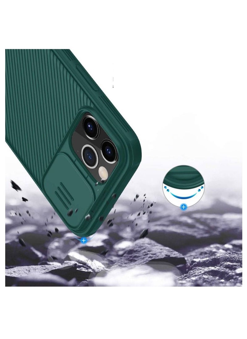 Nillkin CamShield Case with Slide Camera Cover Compatible with iPhone 13 Pro Max Green  - Image 3