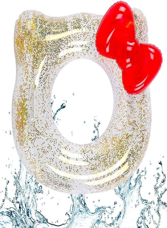 HOMECRAZE Premium Cat Shaped Inflatable Swim Ring for Kids | Durable PVC Swimming Tube & Pool Float for Toddlers & Children | Fun Animal Design Water Toy for Summer Beach & Pool Parties - Image 1