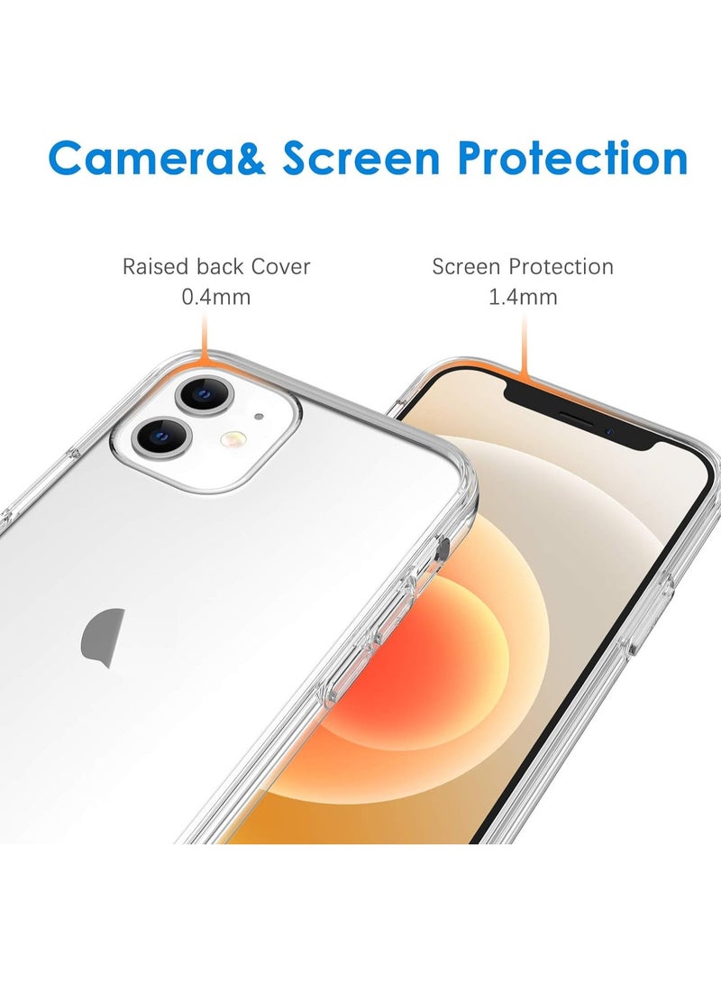Mismo Clear Shockproof Case for iPhone 12 – Ultra Thin Transparent TPU Cover, Anti-Scratch & Anti-Yellowing Crystal Clear Protective Bumper Case - Clear - Image 3