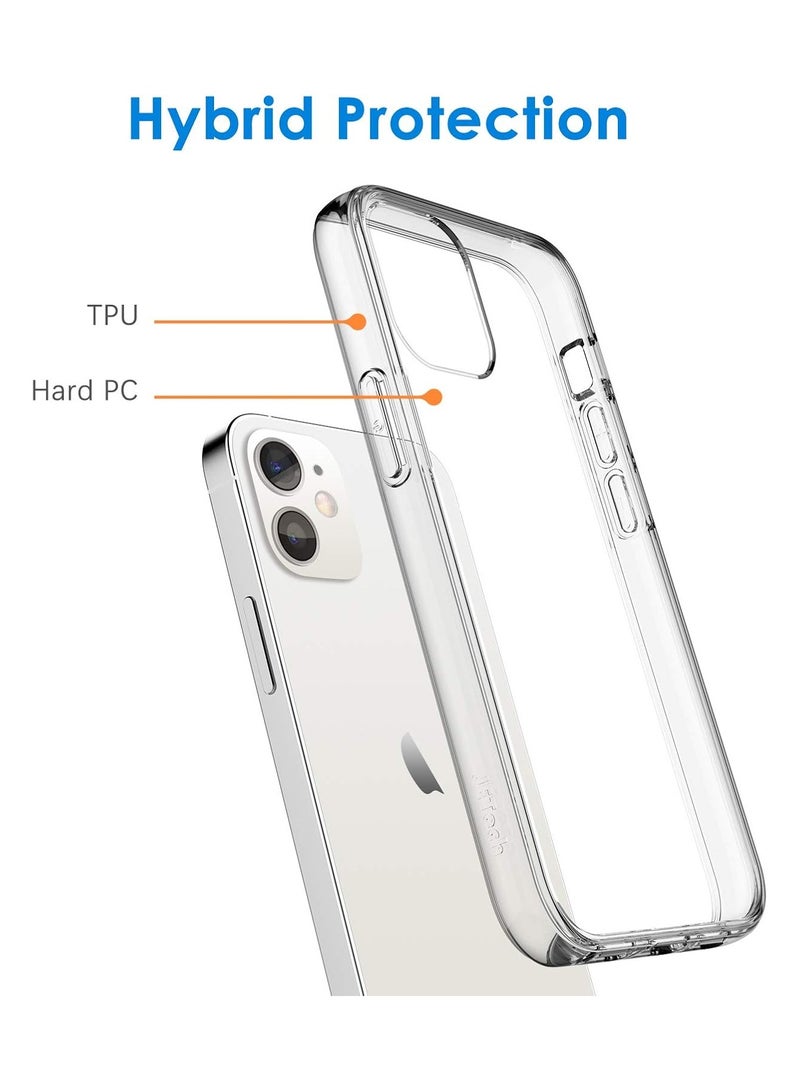 Mismo Clear Shockproof Case for iPhone 12 – Ultra Thin Transparent TPU Cover, Anti-Scratch & Anti-Yellowing Crystal Clear Protective Bumper Case - Clear - Image 5
