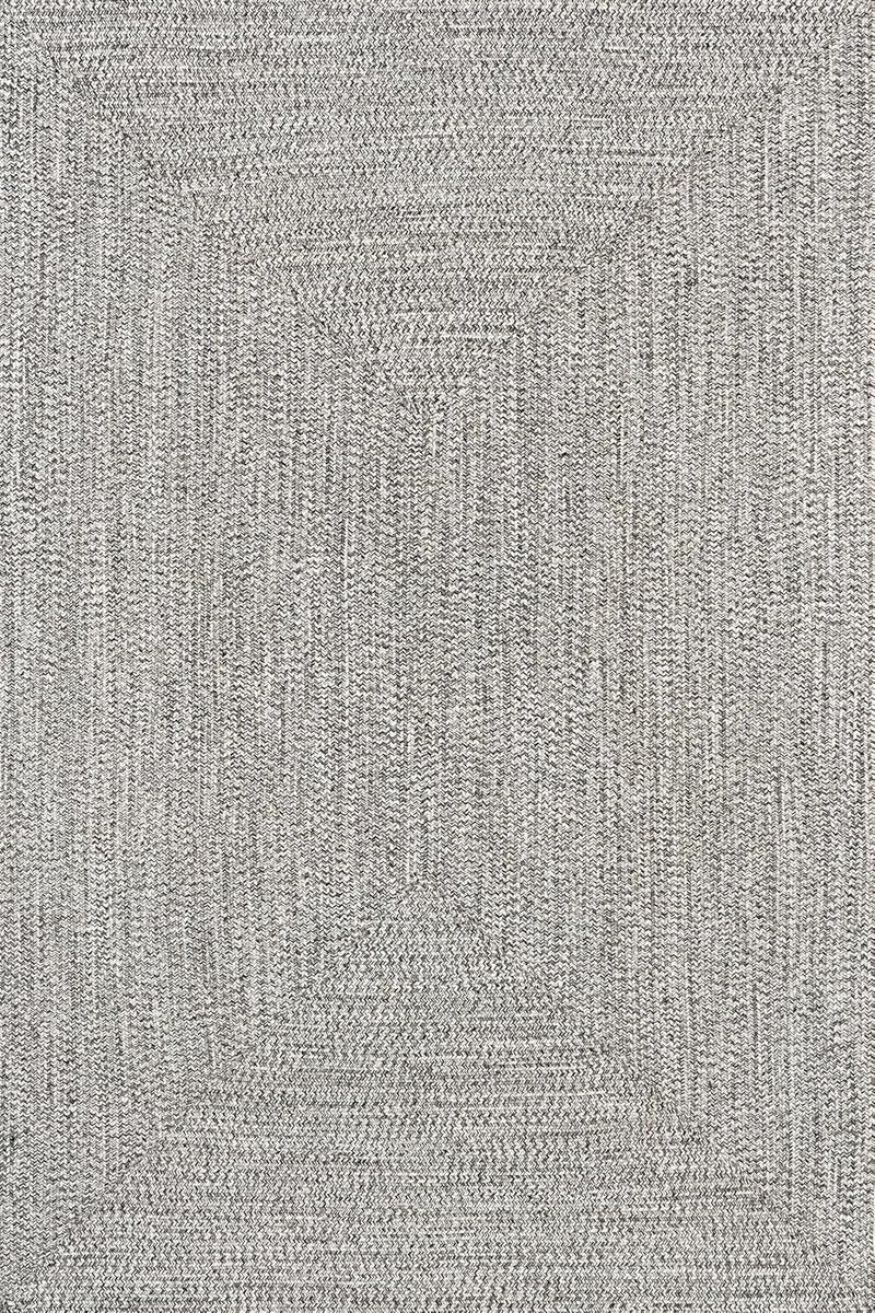 nuLOOM Wynn Braided Indoor/Outdoor Area Rug, 3' x 5', Light Grey/Salt and Pepper - Image 3