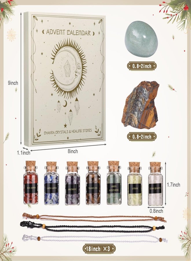 Naler Crystals and Healing Stones for Christmas Gifts - 24 Pcs Healing Crystals Set - Christmas Gift with Crystals and Healing Stones Gifts for Adult Women - Image 2