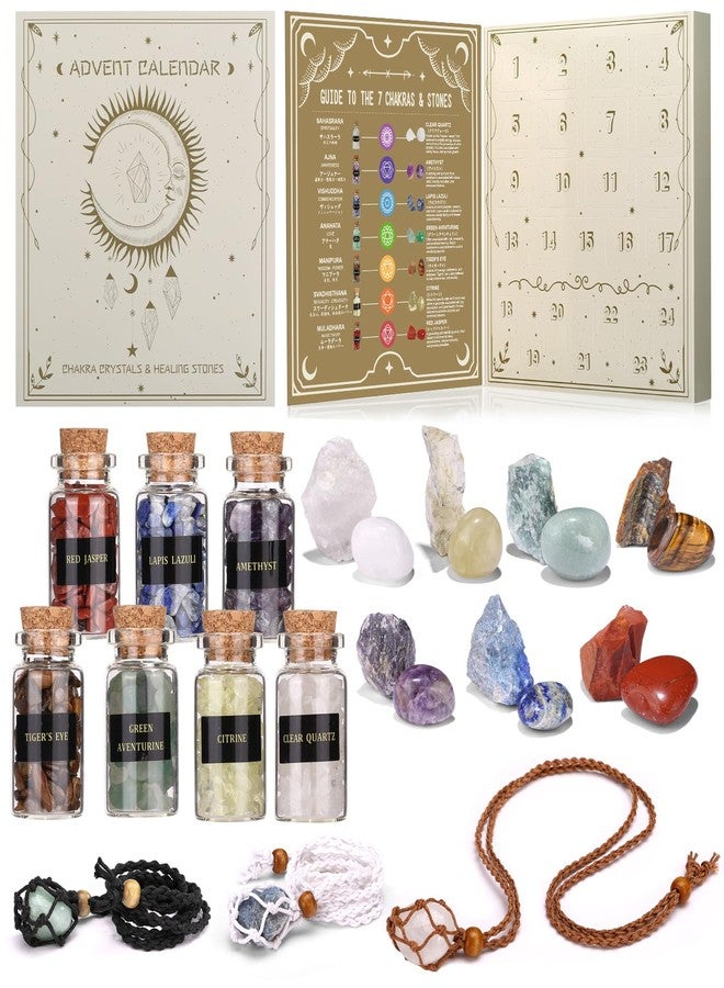 Naler Crystals and Healing Stones for Christmas Gifts - 24 Pcs Healing Crystals Set - Christmas Gift with Crystals and Healing Stones Gifts for Adult Women - Image 1