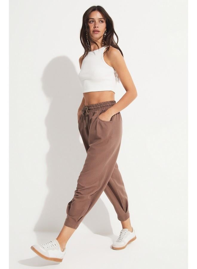 جون بنطلون جيب جوني مفصل بني - Image 2