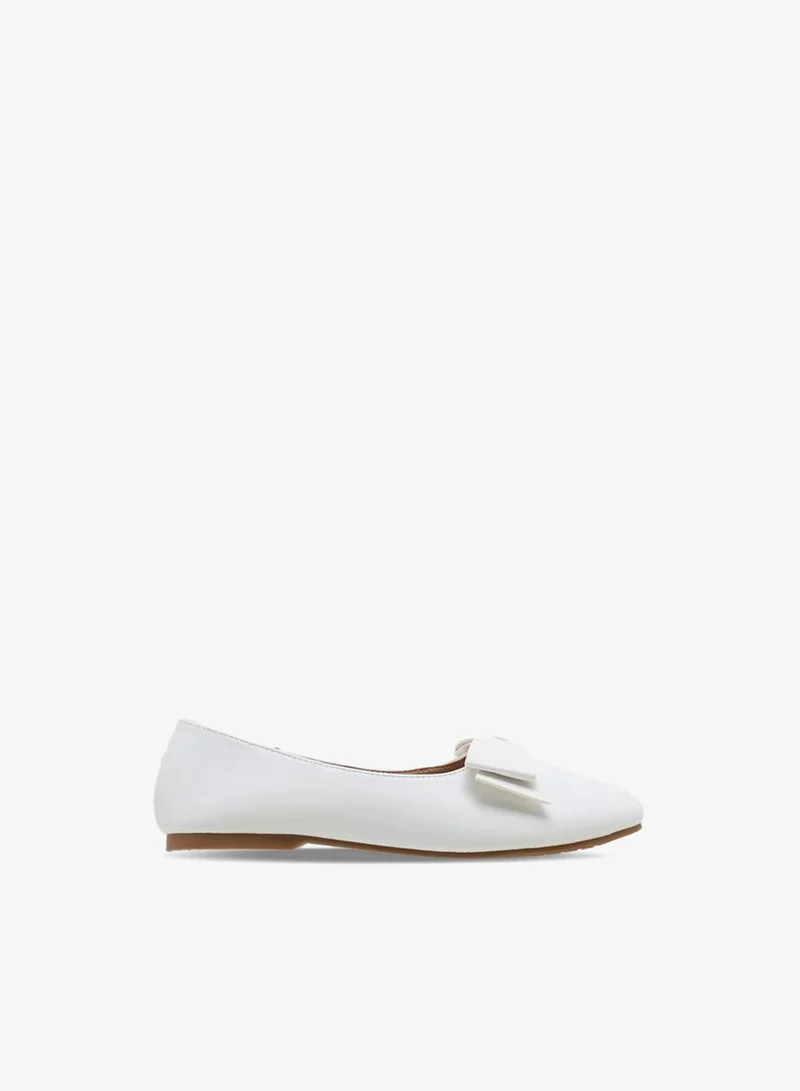 ليتل ميسي Girls Bow Detail Ballerina Shoes