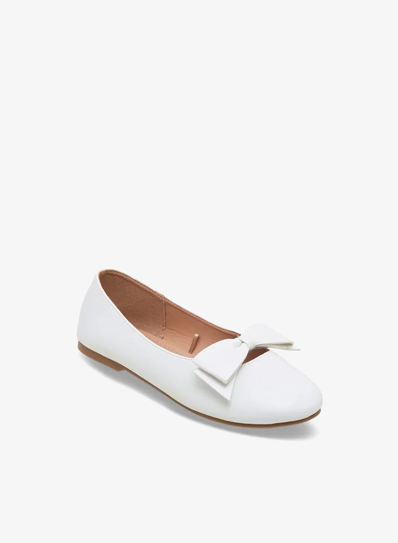 ليتل ميسي Girls Bow Detail Ballerina Shoes