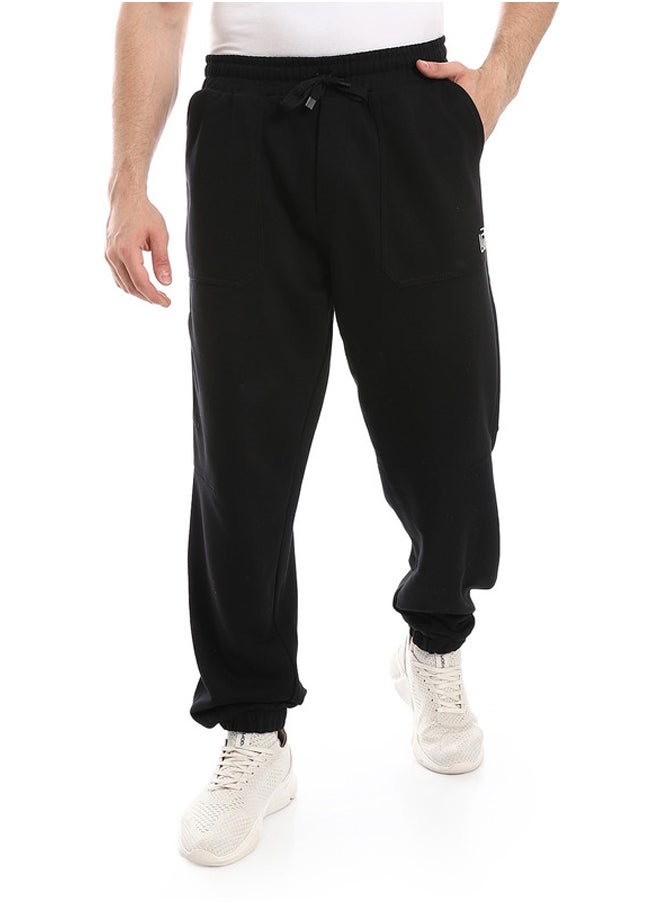 WHITE RABBIT - Solid Cotton Pants With Pockets - Black - Image 1