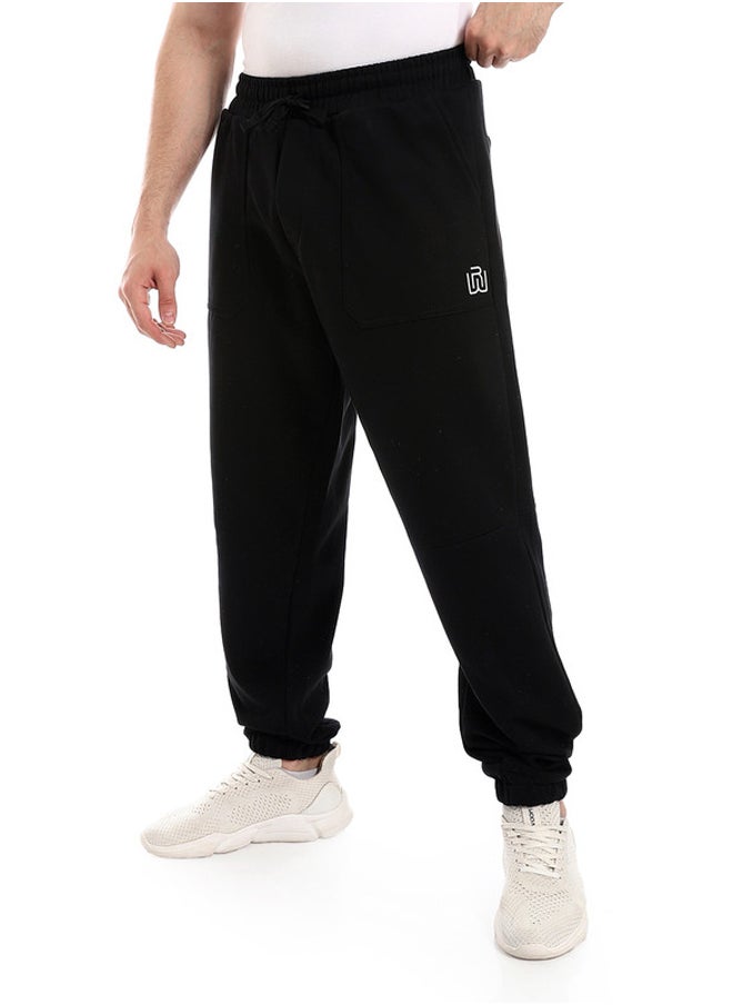 WHITE RABBIT - Solid Cotton Pants With Pockets - Black - Image 1