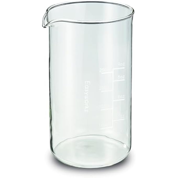 EASYWORKZ Borosilicate Glass Replacement Beaker For French Press Coffee Maker 350 Ml - Image 1