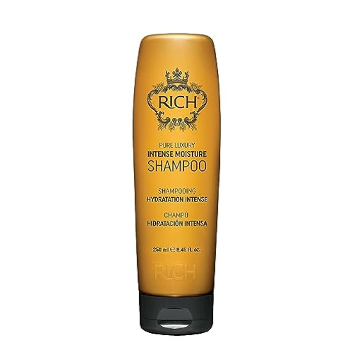 RICH Pure Luxury Intense Moisture Shampoo with Marula Oil & Cherry Blossom Extract for All Hair Types - Smoothing & Hydrating - Prevents Breakage, Heat Damage & Frizz - 8.45 Fl Oz. - Image 1