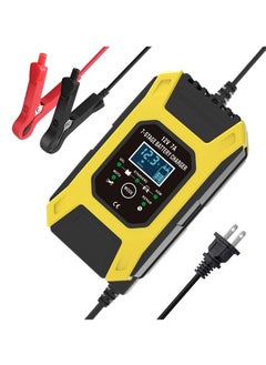 Generic Smart Automotive Battery Charger For 12V 7A Car Motorcycle AGM Lead Acid GEL WET Pulse 7 stage LCD Maintainer Desulfator (UK)  - Image 2