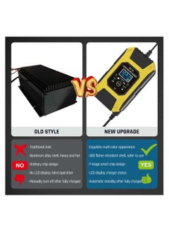 Generic Smart Automotive Battery Charger For 12V 7A Car Motorcycle AGM Lead Acid GEL WET Pulse 7 stage LCD Maintainer Desulfator (UK)  - Image 5