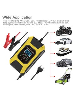 Generic Smart Automotive Battery Charger For 12V 7A Car Motorcycle AGM Lead Acid GEL WET Pulse 7 stage LCD Maintainer Desulfator (UK)  - Image 3