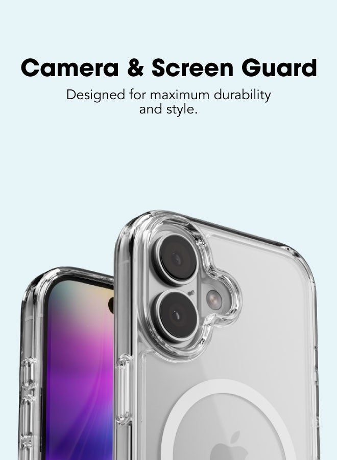 blupebble Hybrid MagClear MagSafe Case for iPhone 17 – Slim Transparent Protective Cover, Shockproof, Wireless Charging Compatible - Image 2