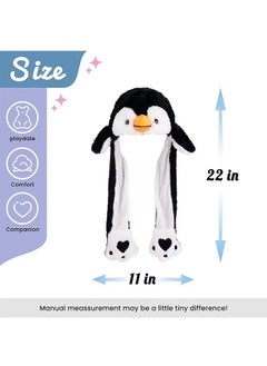 Generic Penguin Hat with Ears Moving Jumping, Pop Up Beating Hat, Plush Holiday Cosplay Dress Up Funny Gift for Kids Boys Girls, Black  - Image 5
