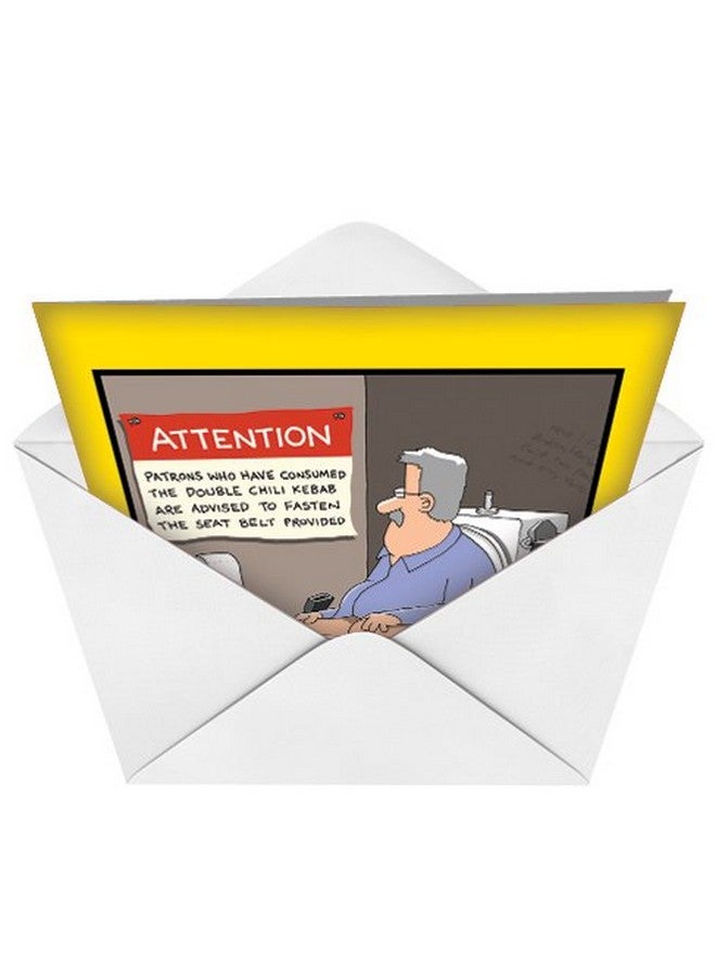 NobleWorks - 1 Hilarious Greeting Card for Birthday - Funny Birthday Cartoon, Comic Notecard - Chili Kebab 8282Z - Image 4