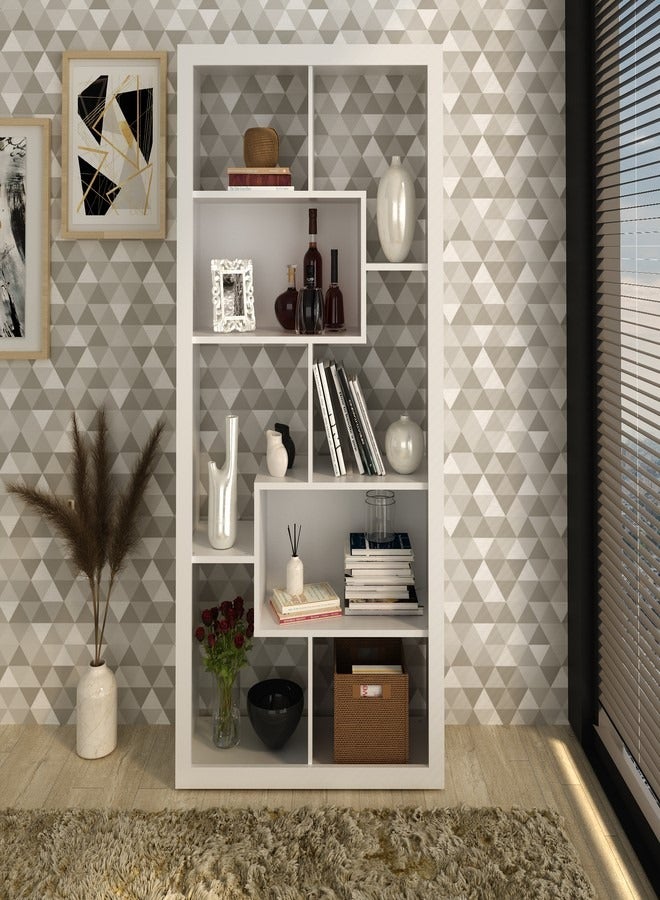 تيكنوموبيلي ارفف وحامل كتب لون ابيض 78*31.5*159 - Image 2