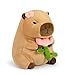 Ditucu Cute Capybara Plush Pillow Holding Flower Capibara Stuffed Animal Plushies Toys for Gifts for Kids Girlfriend Brown 137 inch - Image 2