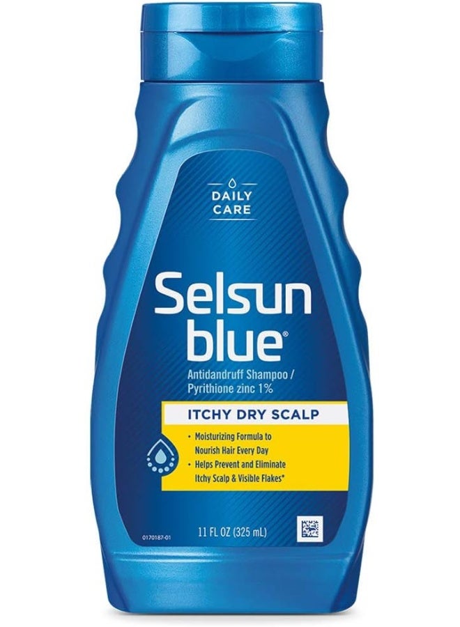 Selsun Blue Itchy Dry Scalp Anti-Dandruff Shampoo, 11 Fl. Oz, Extra-Hydrating Formula, Pyrithione Zinc 1% - Image 1