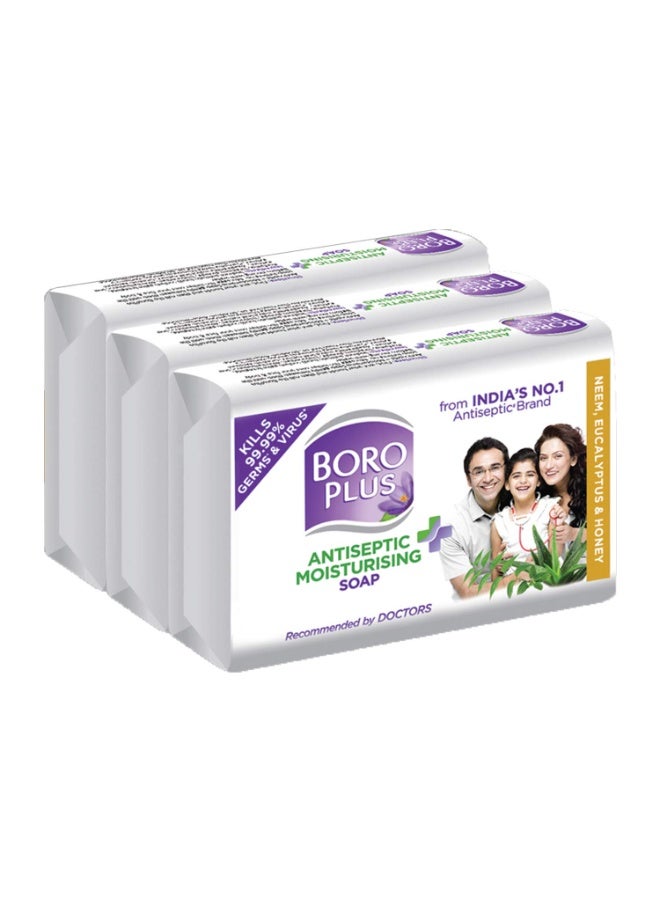 BoroPlus Antiseptic Moisturising Soap - Neem, Eucalyptus & Honey, 125 g (Pack of 3) - Image 1