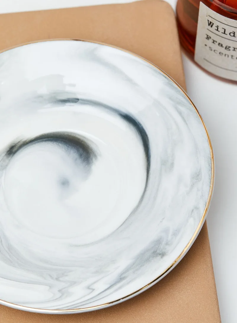 AURORA Grey Marble Mug & Saucer Set