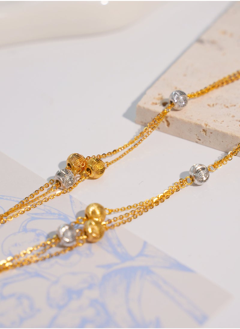 ماركة غير محددة قلادة الحصاد الزاهية باللونين الذهبي والفضي  - Image 4