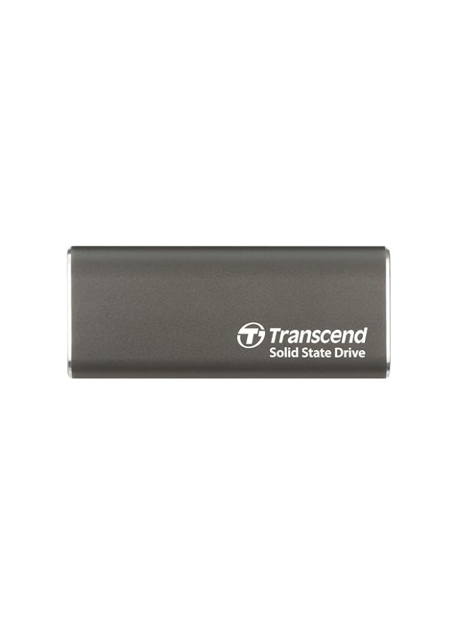 ترانسيند 11 Transcend 265C USB C 1TB External Portable SSD/Solid State Drive, Up to 1050MB/s, 3 Yr Warranty, Iron Grey, for iPhone 15 pro max, MacBook, Desktop and Laptop - Image 1