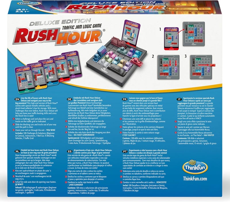 ThinkFun Rush Hour® Deluxe - Denkspiel ab 8 Jahre: Das geniale Stauspiel in hochwertiger Ausführung! - Image 5